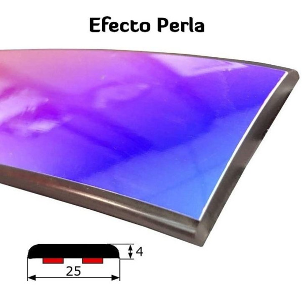 MA050/1 · 25x4mm Moldura Adhesiva Decorativa · Colores Efecto Perla / Titanio (6)