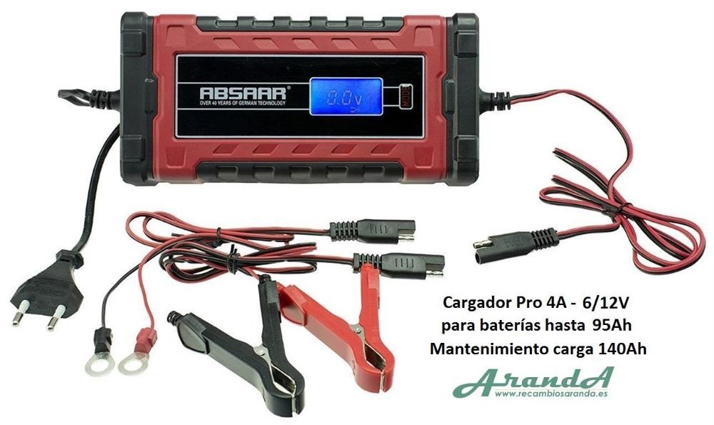 4A 140Ah Absaar Cargador Baterías Inteligente 6/12V