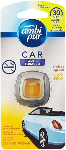 Ambipur Car · Ambientador Desechable · Anti Tabaco - Cítrico · 2ml
