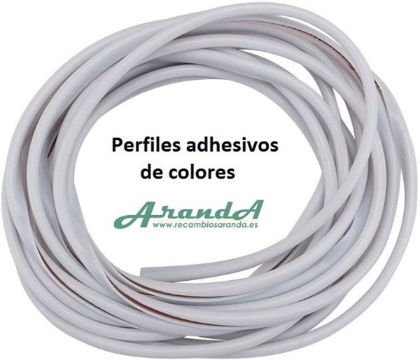 PVC Flex · 7,8x5,7mm Burlete Flexible · Adhesivo Interior · Varios colores (5)