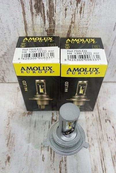 H4 LED 6000K Amolux · 13W 12V · E13 R37 · Máxima Visibilidad (3)
