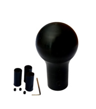 Pomo Nylon Bola Negro + accesorios de montaje