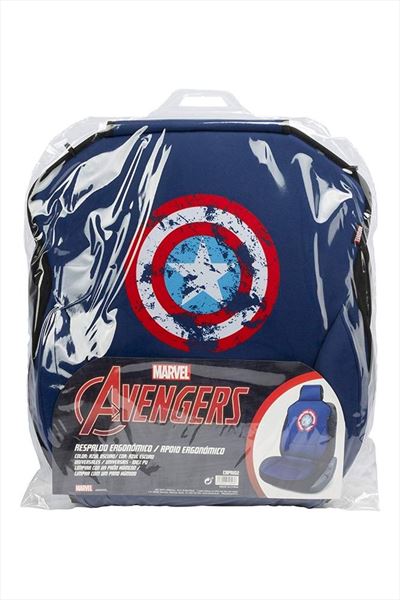 Respaldo Cubre Asiento Capitán América. Color Azul (1)