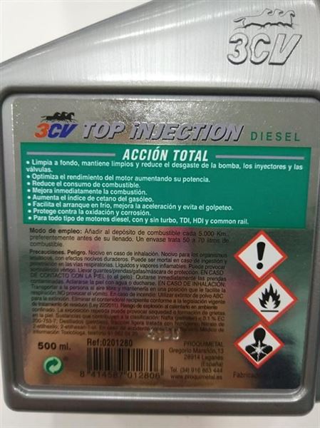 Top Injection Diesel 500ml 3CV · Aditivo Acción Total (1)