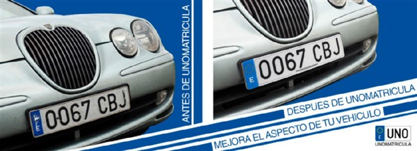 UNO Larga - Placa de Matrícula Premium · Acrílica 520x110mm (1)