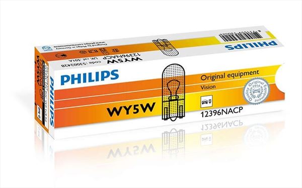 WY5W Philips Ámbar Lámpara 12V 5W (Cuña) (1)