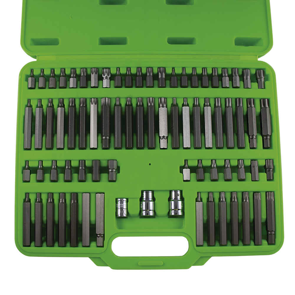 75 piezas - Estuche de puntas ribe, 12 cantos, torx, torx invertido y hexagonal