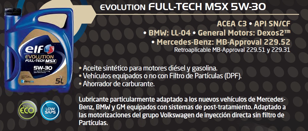 ELF 5W30 Evolution Full-Tech MSX