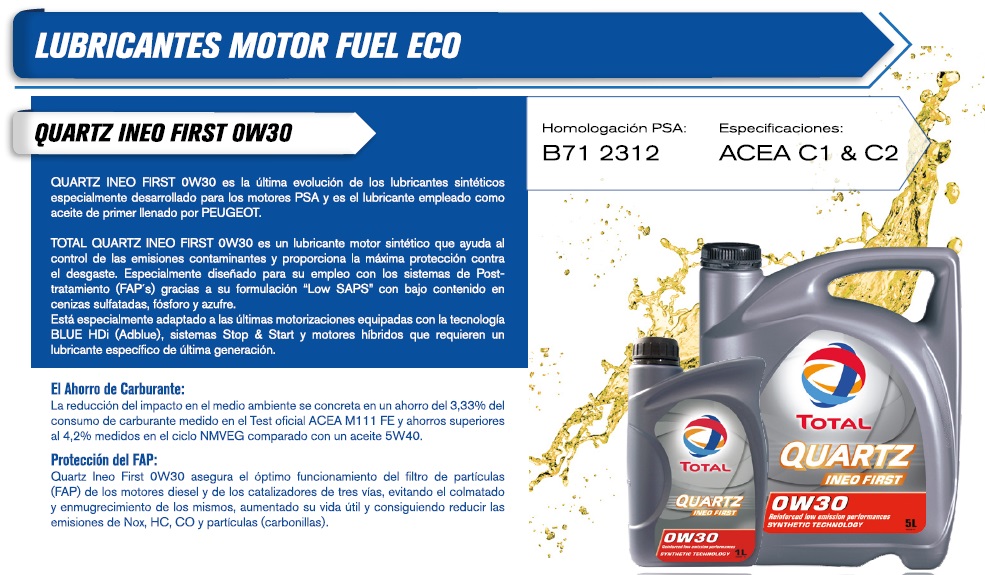 Total 0W30.5 - Aceite de motor Total Quartz Ineo First 0W30 5L