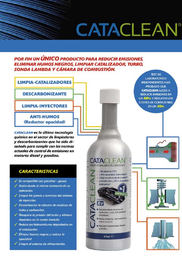 CataClean: Limpiador, Descarbonizante y Reductor de emisiones · 500ml