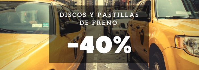 Discos y pastillas de freno con un descuento del 40% en la tienda recambios Aranda