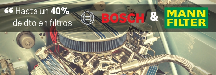 Filtros Bosch y Mann en Recambios Aranda con un descuento del 40%