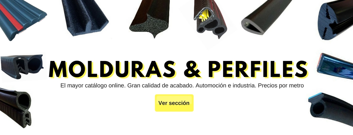 Perfilería para automoción. Gomas, junquillos y burletes.