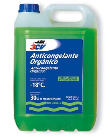 -18ºC · Anticongelante Orgánico · Uso directo (1)