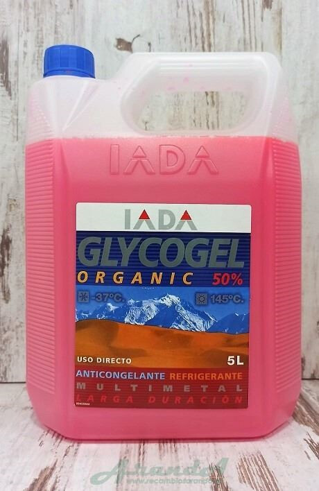 liquido refrigerante coche Glycogel Organic 50% Amarillo 5L