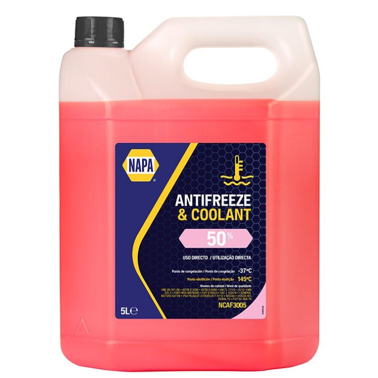 37ºC Anticongelante G12 al 50% · Orgánico Multimetal · 5 litros