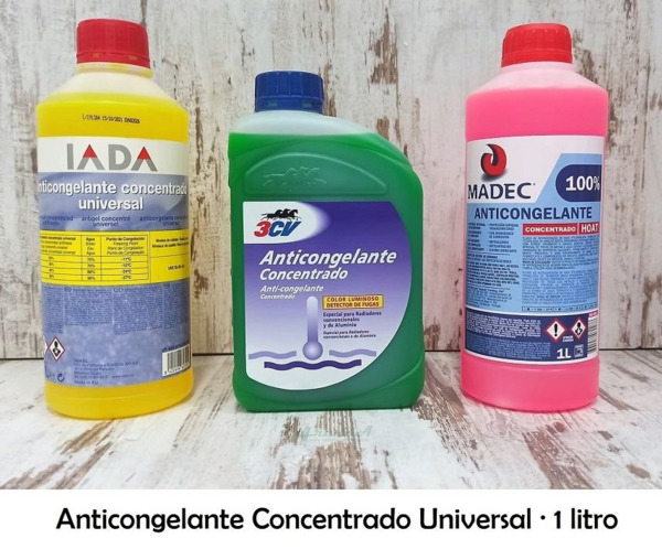 100% Anticongelante Puro. Concentrado de Máxima Protección · 1 litro