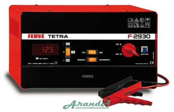 105-360Ah Cargador Ferve Tetra 12-24V 15-30A