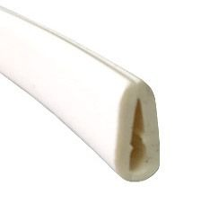 12,5x5mm Burlete Blanco Pvc. Perfil semiflexible para decoración