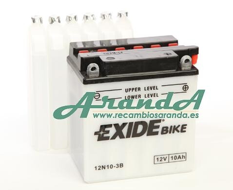 12N10-3B Tudor Exide 12V 10Ah 110A · Batería para Moto