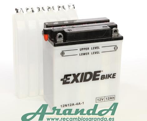 12N12A-4A-1 Tudor Exide 12V 12Ah 115A · Batería para Moto