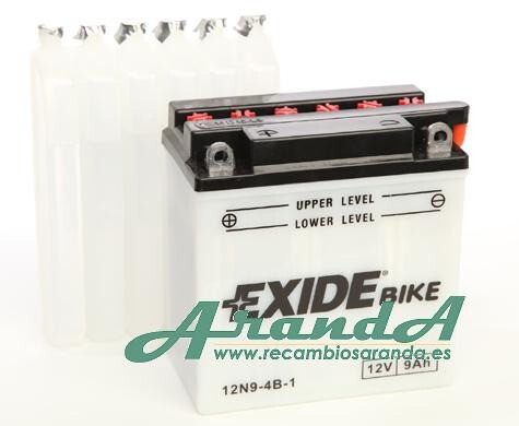 12N9-4B-1 Tudor Exide 12V 9Ah 85A · Batería para Moto