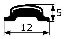 CR060 · 12x5mm Junquillo cromado para contornos · Clásicos Seat y Renault (1)