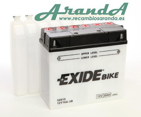 12Y16A-3B Tudor Exide 12V 20Ah 210A · Batería para Moto