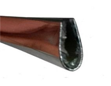 BP012 · 12,6x5mm Burlete Cromado Pvc · Interior Adhesivo · Vierteaguas Vehículos Clásicos