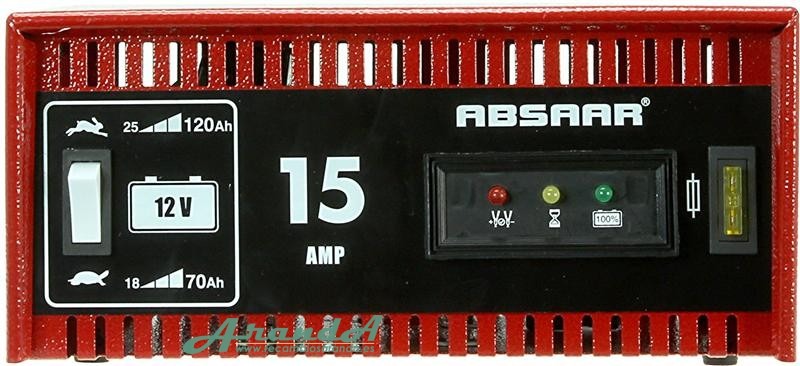 15A Absaar Cargador de Baterías Rápido 12V (hasta 120Ah)