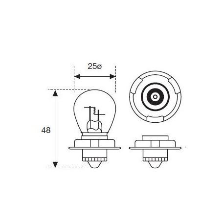 15W Lámpara Esférica S3 Faro Moto Scooter 12V (1)