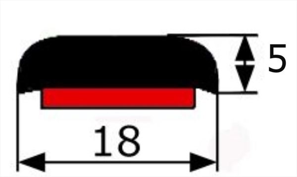 MA026 · 18x5mm Moldura adhesiva Cromada · Flexible y brillante (5)
