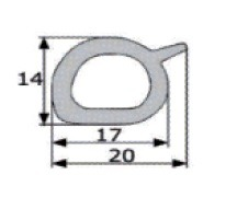 GP038 · 20x14mm Goma Esponjosa · EPDM Esponja · Clásicos (1)