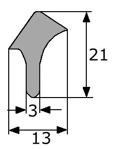 GP032 · 21x13mm Goma Esponjosa · EPDM Esponja · Clásicos + Industria (1)