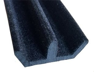 CR007 · 22,5x12,5mm Guía Cristal Flocada Doble · Flexible · Caucho EPDM (3)