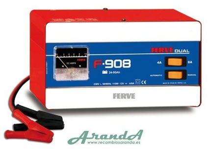 24-95Ah Cargador Ferve Dual 12V 4-8A