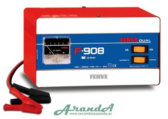 F-908 24-140Ah Cargador Ferve Dual 12V 5-10A 100-240V
