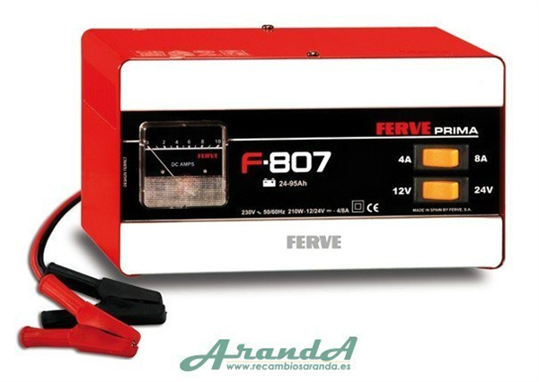 F-807 24-95Ah Cargador Ferve Prima 12-24V 4-8A
