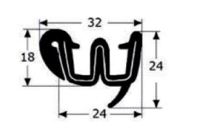 CR064 · Guía Cristal Ventanilla Corredera Citroen Dyane+Renault R4F6+Seat Trans (1)