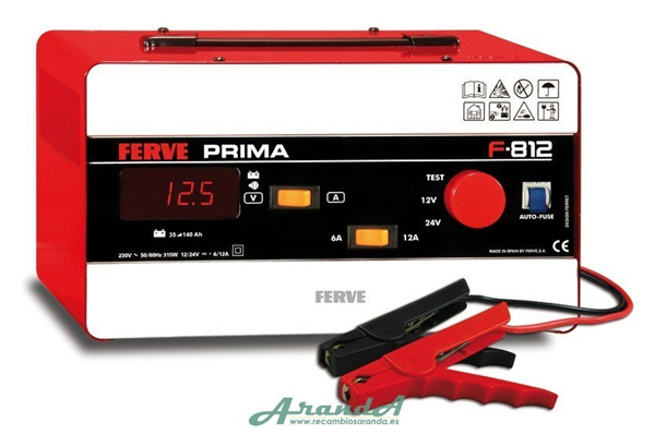 F-812 35-140Ah Cargador Ferve Prima 12-24V 6-12A