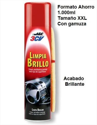 Limpia Brillo Interiores Spray 1 litro + Gamuza