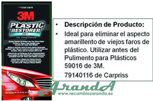 3M Restaurador de Plásticos 500ml 59015