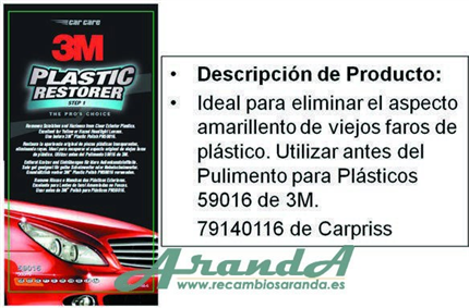 3M Restaurador de Plásticos 500ml 59015