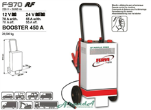 F-970RF 450A Cargador Ferve Fast Ripple Free Booster 12-24V 70A/55A