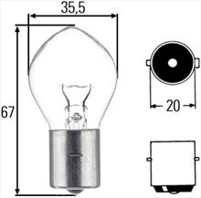 50W Lámpara Faro Moto 12V