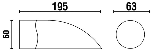 ø60mm Cola de Escape Turbo Classic L195mm (1)