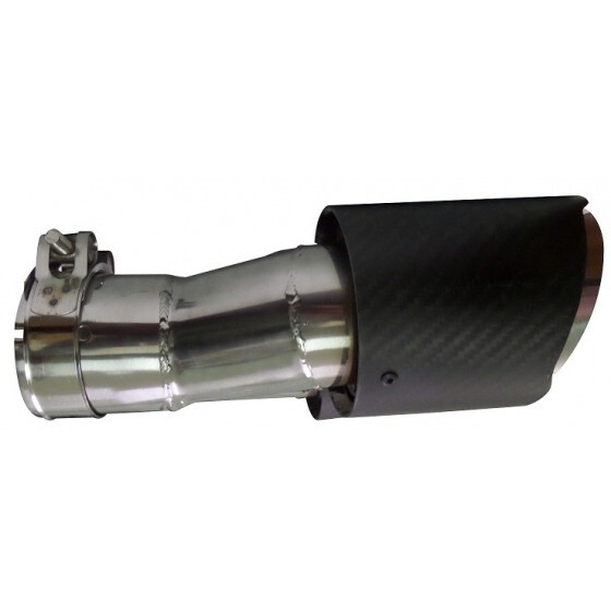 ø68mm  Cola de Escape Doble Izquierda Tipo Carbono (3)