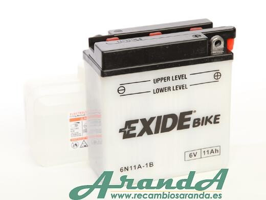 6N11A-1B Tudor Exide 6V 11Ah 95A · Batería para Moto