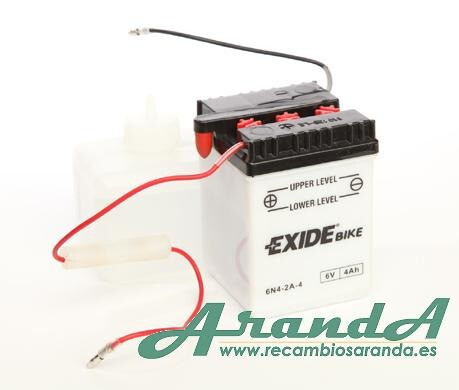 6N4-2A-4 Tudor Exide 6V 4Ah 35A · Batería para Moto