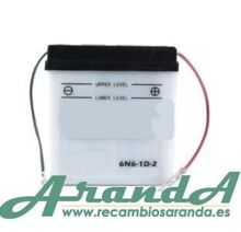 6N6-1D-2 Tudor Exide 6V 6Ah 40A · Batería para Moto